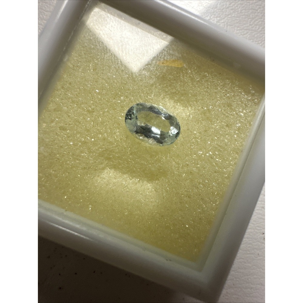 1.58 CT Natural Aquamarine Loose Gemstone Oval Cut 6.5 x 9 MM Light Blue Beryl